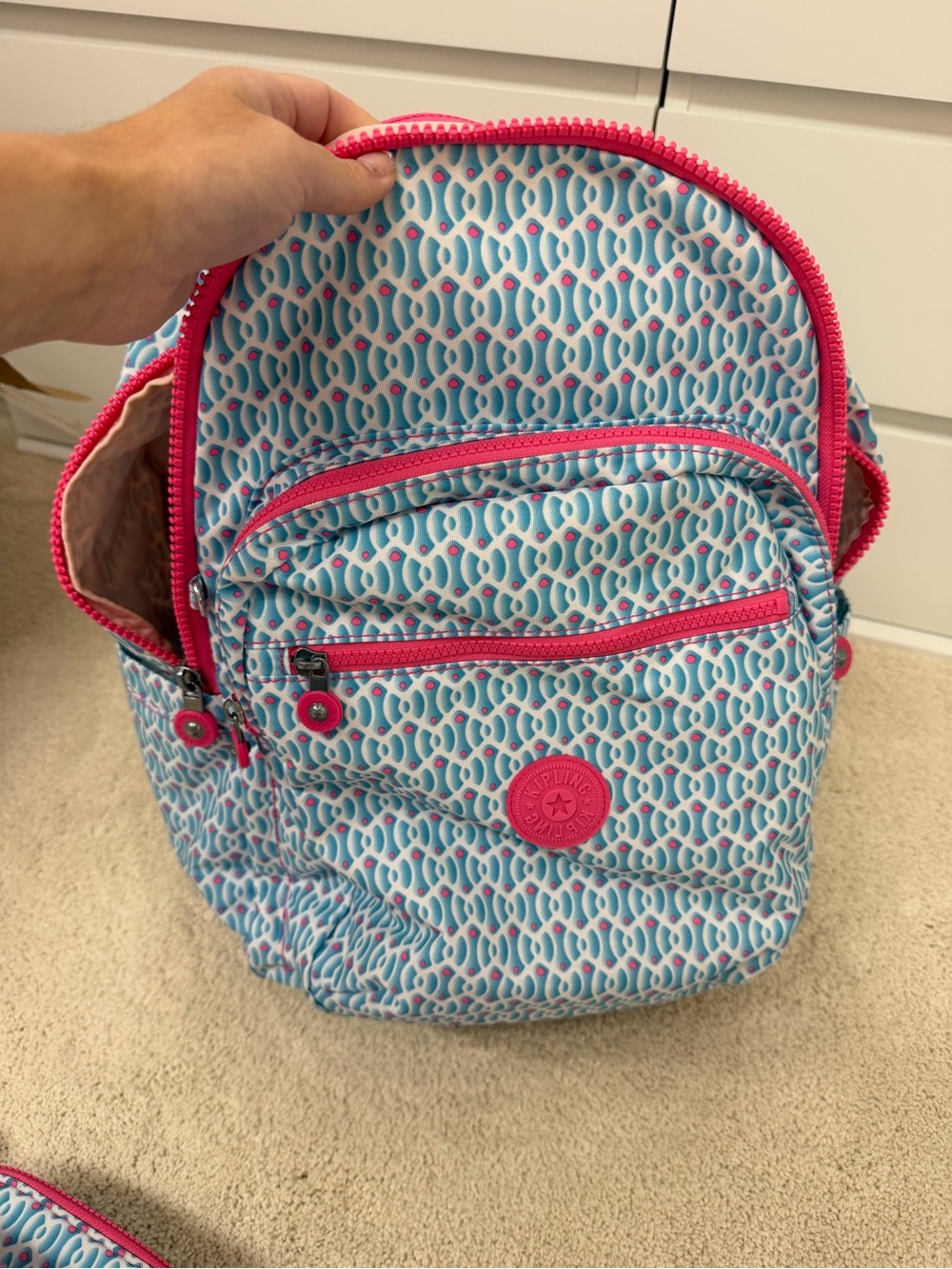 Kipling Kids Blue & Pink Patterned Backpack Set - Picture 4 of 10